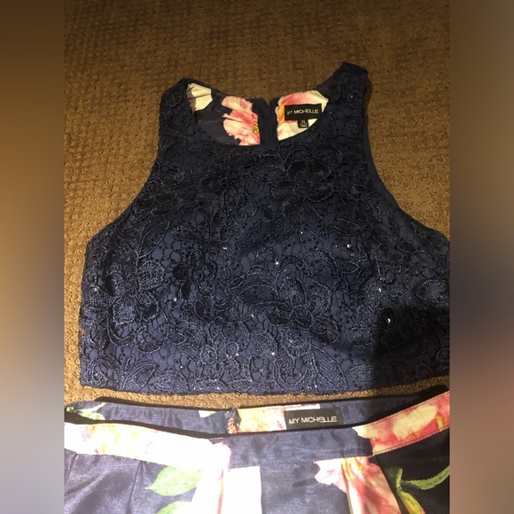 COPY - My Michelle Two-Piece Formal Floral Dress Set! - Picture 3 of 10